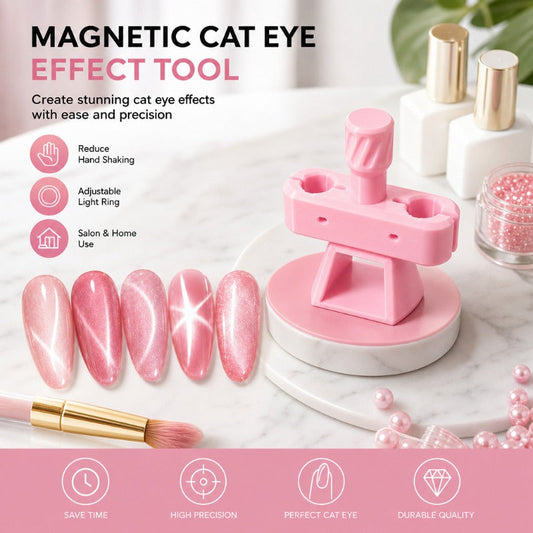 💅✨ Aimant Rotatif pour Ongles Cat Eye – Outil Magnétique Rotatif pour Vernis Gel Nail Art