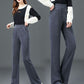 Pantalon polyvalent à taille élastique unie pour femme et pantalon taille ample.