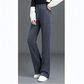 Pantalon polyvalent à taille élastique unie pour femme et pantalon taille ample.