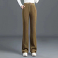Pantalon polyvalent à taille élastique unie pour femme et pantalon taille ample.