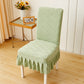 Housse de chaise extensible dossier haut – Tissu jacquard épais, housse intégrale élastique pour chaise de salle à manger, protection complète et lavable