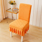 Housse de chaise extensible dossier haut – Tissu jacquard épais, housse intégrale élastique pour chaise de salle à manger, protection complète et lavable