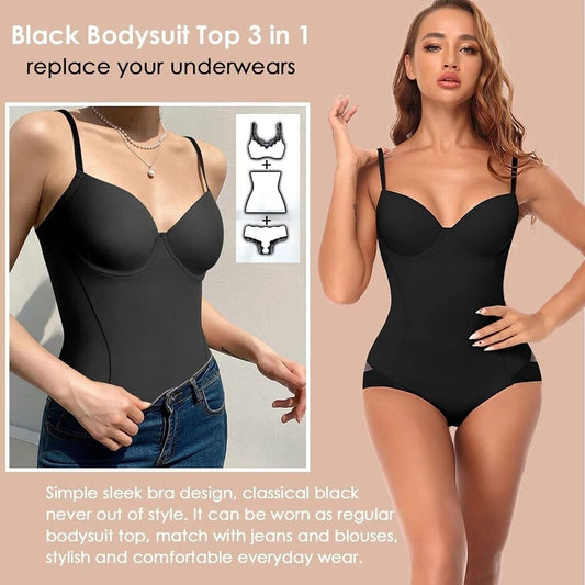 🔥Body gainant avec soutien-gorge intégré | Sophistiqué, sculptant la silhouette, taille ajustable✨