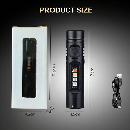 Mini lampe torche multifonctionnelle en alliage d'aluminium