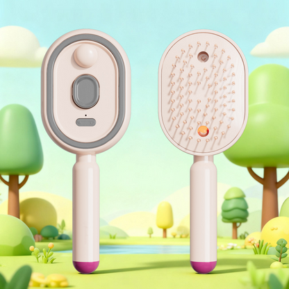 🎉 Brosse Électrique Cheveux – Spray Hydratant, Massage & Lissant Instantané ✨📦