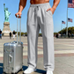 💨Pantalon Droit Homme ✅ Taille Élastique & Cordon Ajustable | Confort Décontracté 👖
