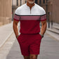 🔥49% DE RÉDUCTION !🔥 Ensemble chemise et short à col zippé pour homme