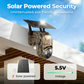 🔥🎥 Caméra de sécurité solaire sans fil – 💎 Prévisualisation en temps réel en HD 2K, couverture panoramique à 360°, sans Wi-Fi, contrôle à distance via l'application, étanche, détection de mouvement, vision nocturne, adaptée à une utilisation en extérieur
