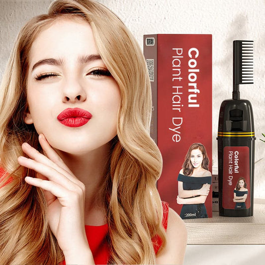 📢📢49 % DE RÉDUCTION !!!⏰Coloration Capillaire Végétale Colorée avec Peigne Applicateur Innovant👱