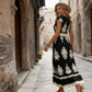 🎑49 % de réduction ✨Robe longue fluide à col en V et imprimé baroque pour femme