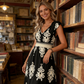 🎑49 % de réduction ✨Robe longue fluide à col en V et imprimé baroque pour femme
