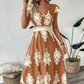 🎑49 % de réduction ✨Robe longue fluide à col en V et imprimé baroque pour femme