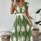 🎑49 % de réduction ✨Robe longue fluide à col en V et imprimé baroque pour femme