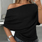 🌺49 % de réduction👚✨Haut asymétrique à épaules dénudées et manches chauve-souris pour femme💞