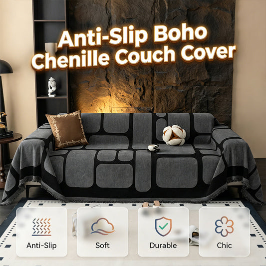 📢📢 49 % de réduction !!!✨ Housse de canapé antidérapante en chenille, style bohème