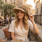 👒✨49 % de réduction🔥Chapeau de soleil élégant en paille tressée avec un nœud